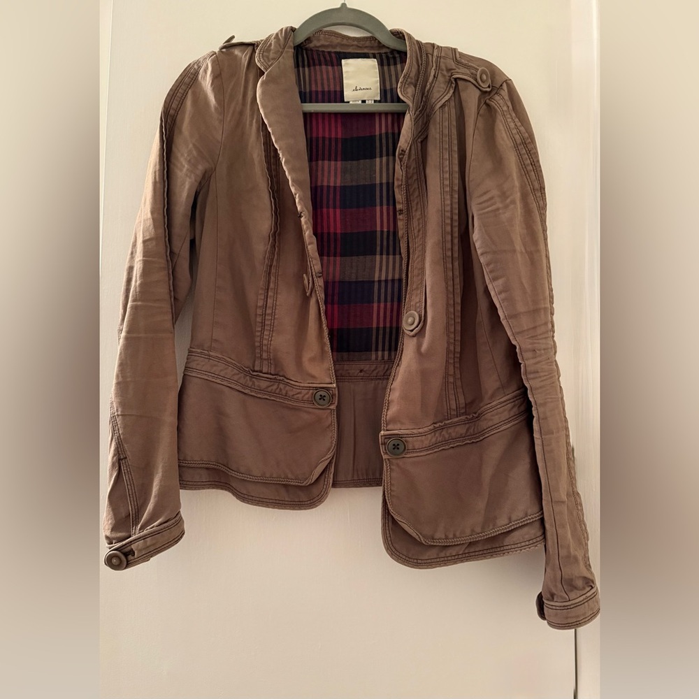 Anthropologie/Elevenses Cotton & Linen Jacket - Picture 3 of 7